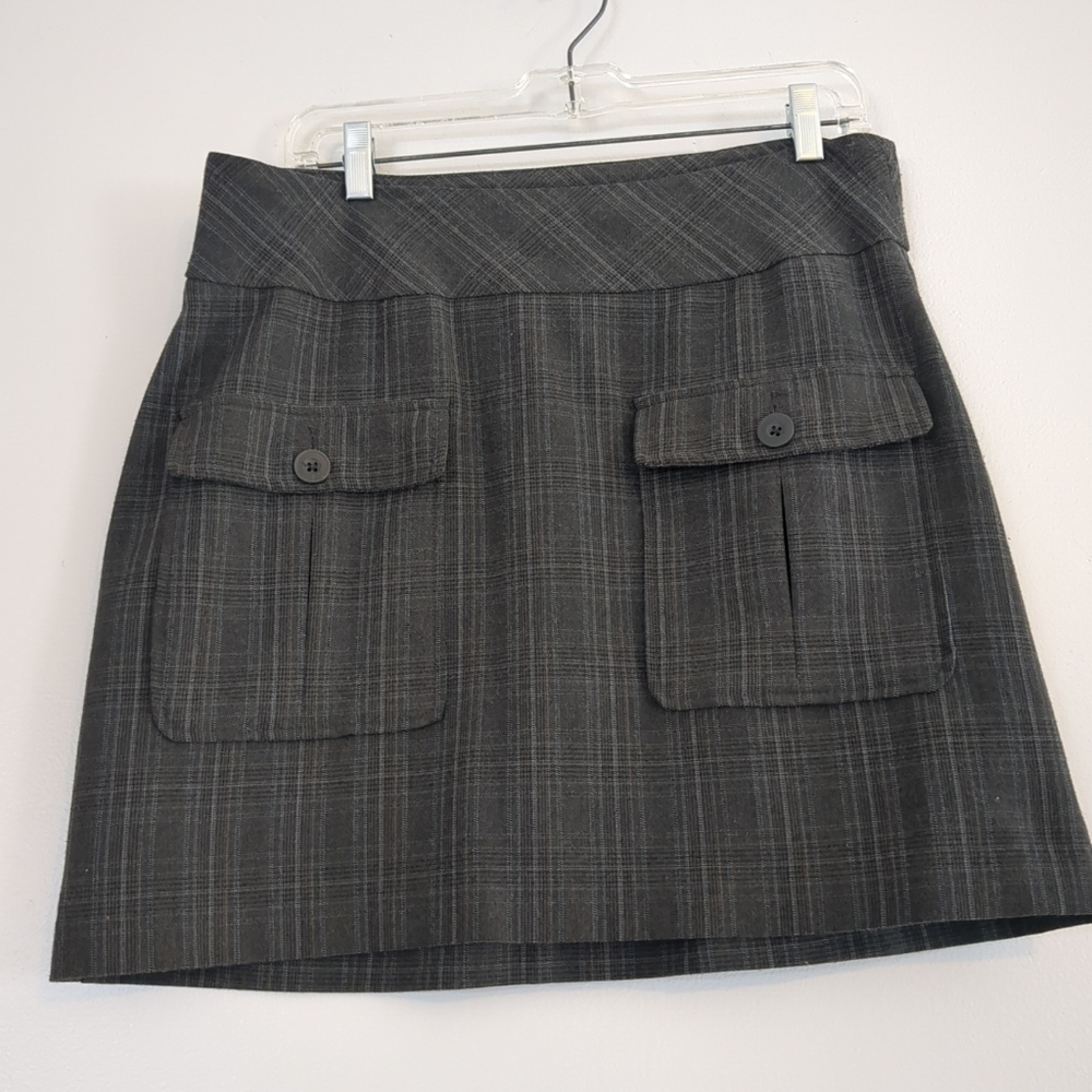 Denver Hayes Mini Skirt Women's Size 10 Gray Plaid Clueless Y2k Clueless Pocket